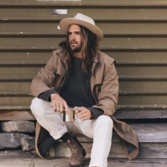 Will + Bear Calloway Cream Felt Sun Hat Fedora Australian Wool Traveler's Gypsy